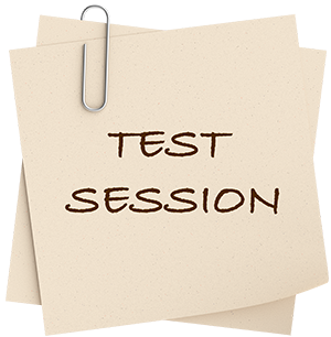post-it announcing test session